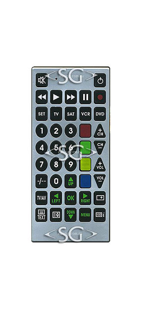 Пульт дистанционного управления универсальный 8in1 BIG SIZE (28*12,5*2см.типа GAL LM-VB01 сереб.)(инст. на рус. языке) блистер